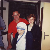Mother Teresa, Greg Kelley & Friend Rome 1989